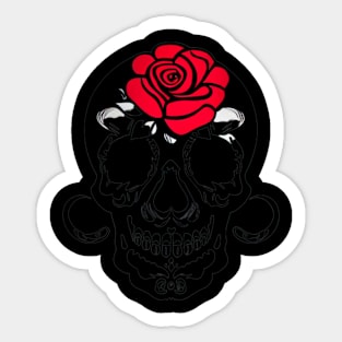 Skull And Roses Sticker